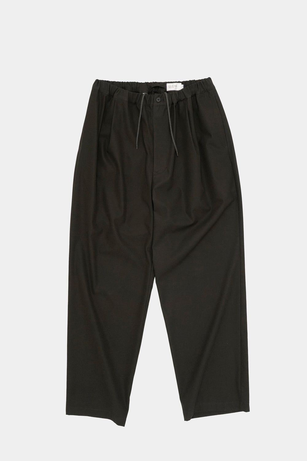 Still BY Hand Cotton twill easy pants Khaki Brown