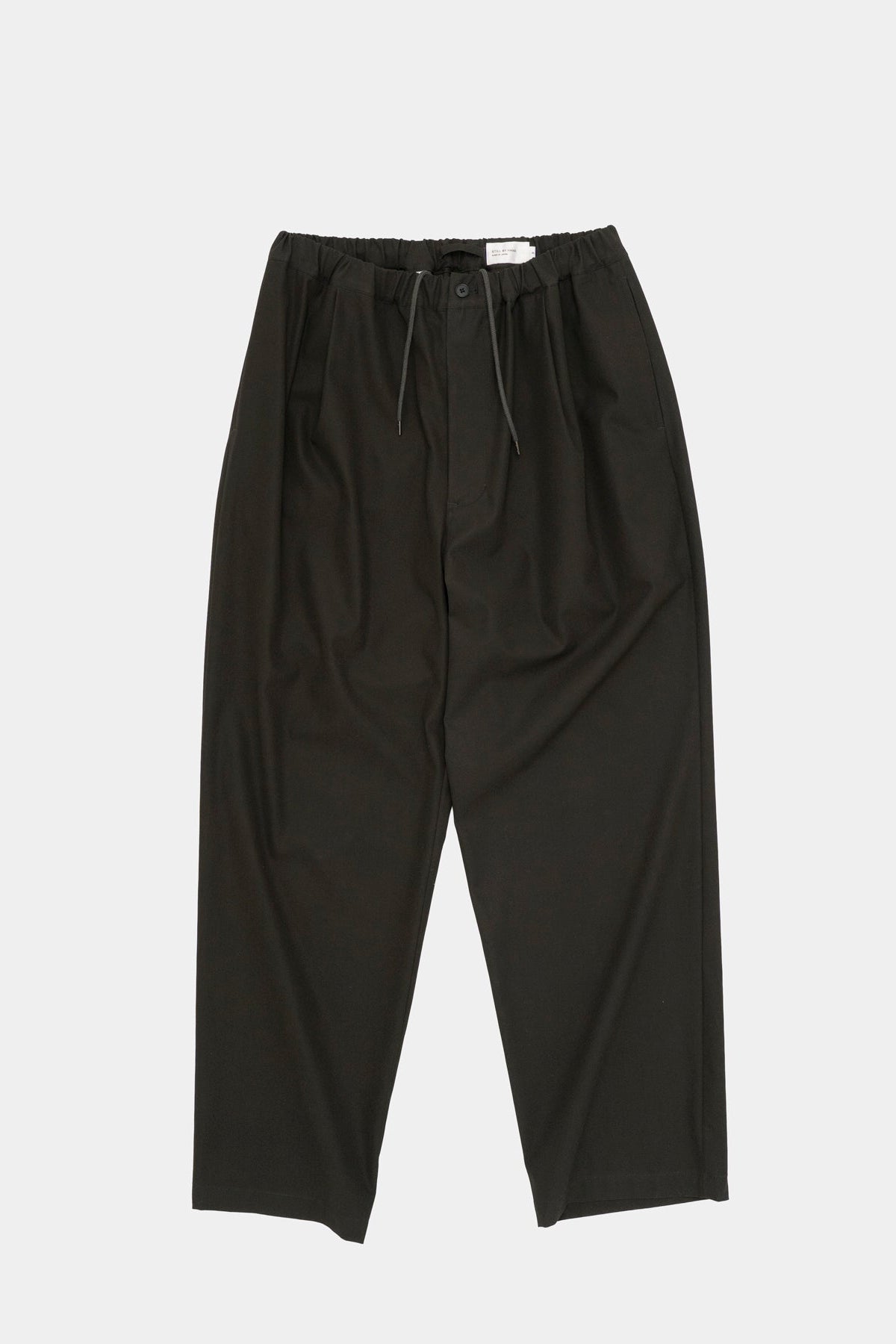 Still BY Hand Cotton twill easy pants Khaki Brown