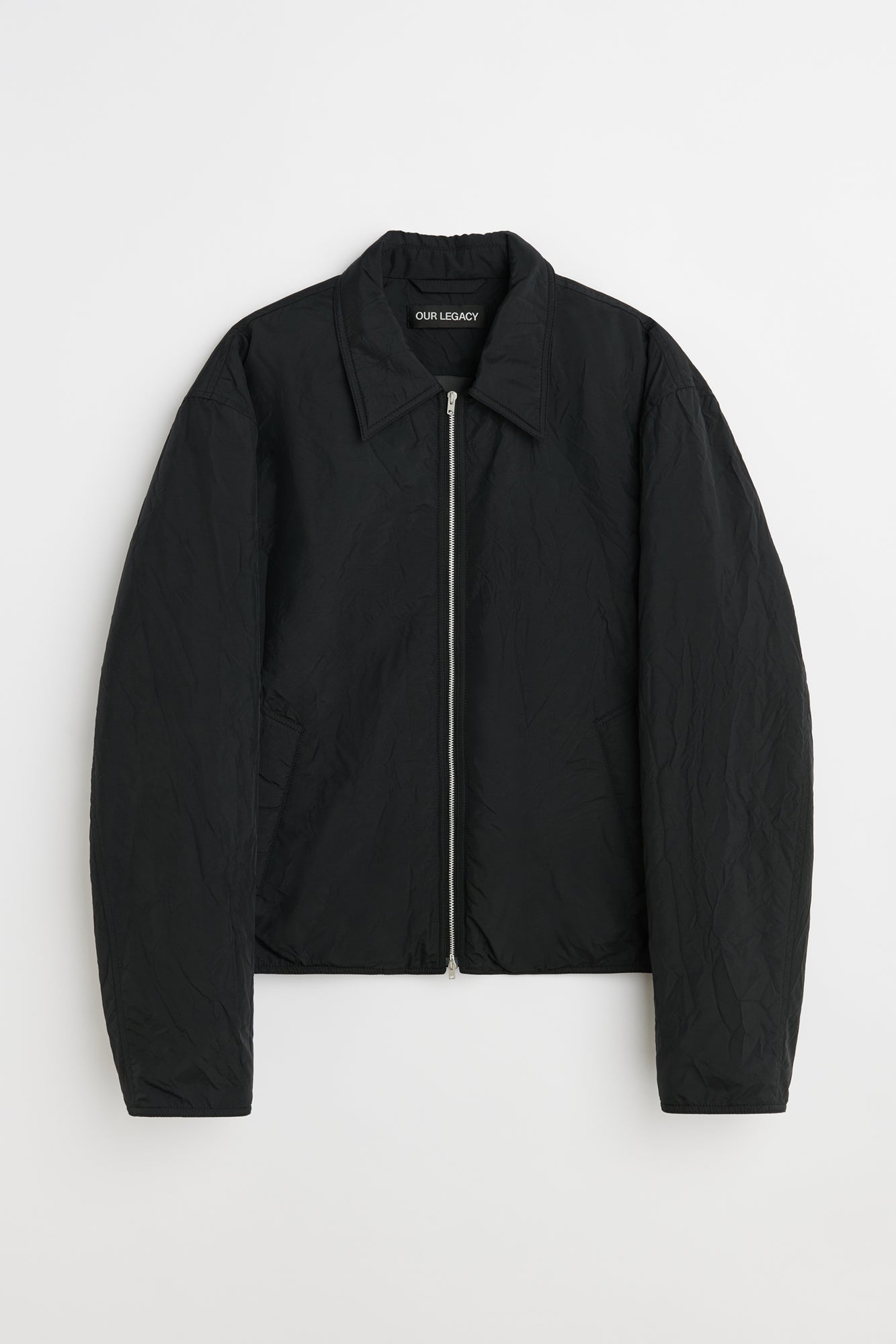 OUR LEGACY SLIGHT JACKET, Shining Black Crinkle Solaro