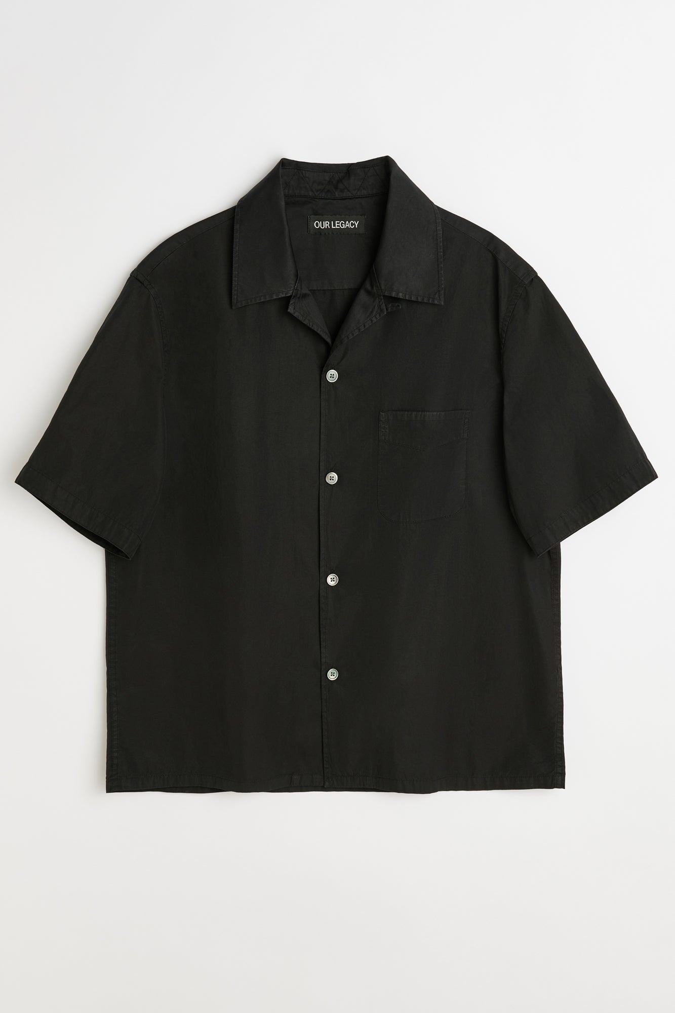 OUR LEGACY HEUSEN SHORTSLEEVE BLACK