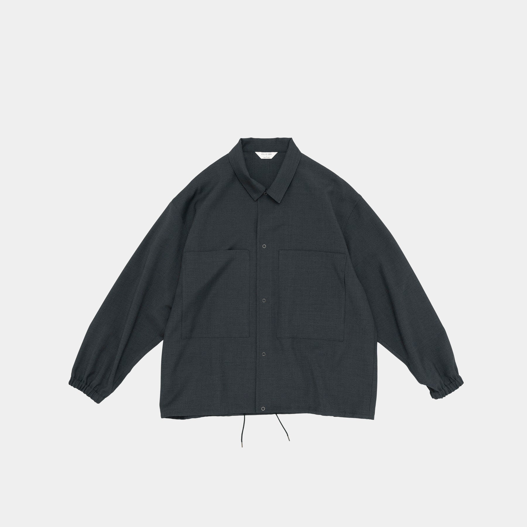Still By Hand Double pocket shirt jacket Charcoal