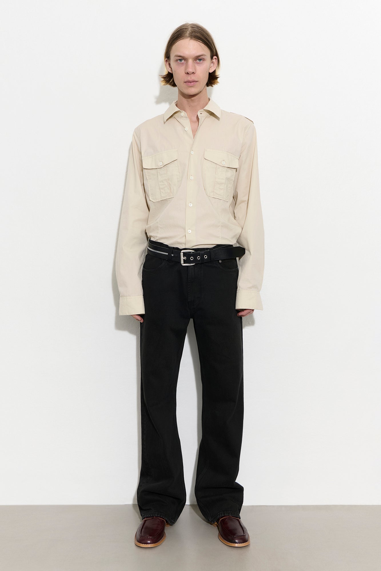 OUR LEGACY CARLSON CUT Overdyed Highway Black