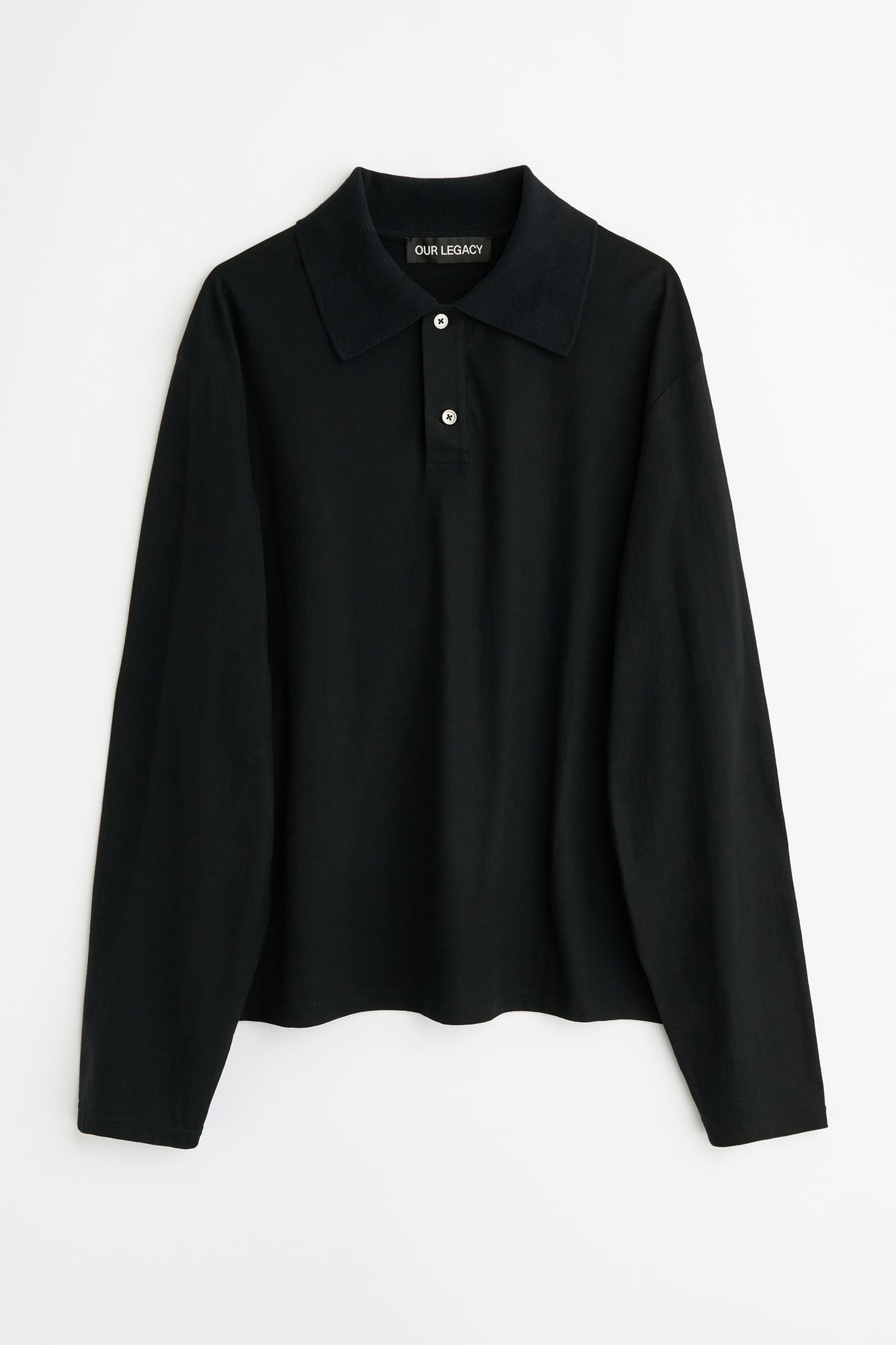 OUR LEGACY RUGBY LONGSLEEVE Black High Twist Jersey