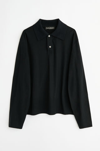OUR LEGACY RUGBY LONGSLEEVE Black High Twist Jersey