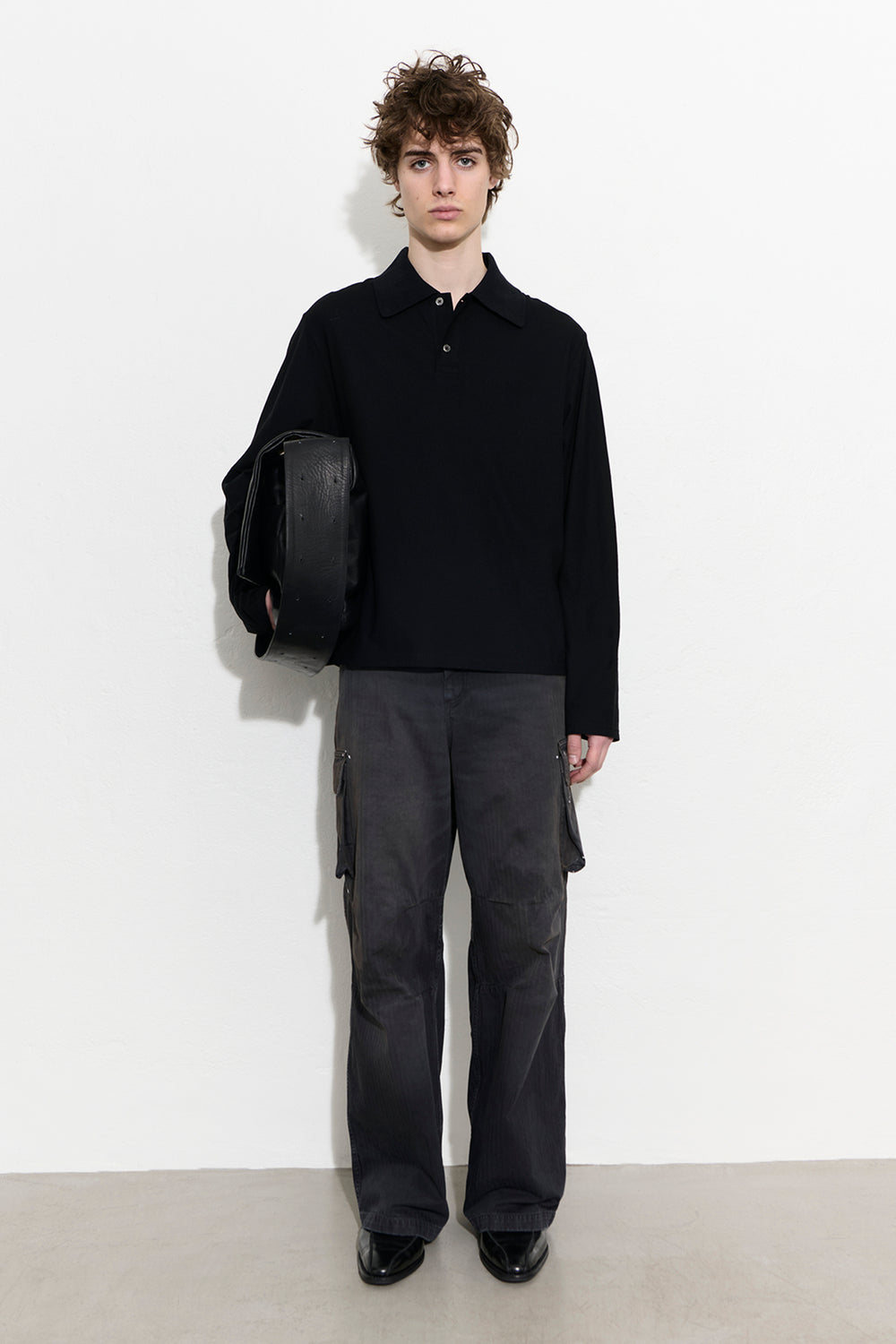 OUR LEGACY RUGBY LONGSLEEVE Black High Twist Jersey