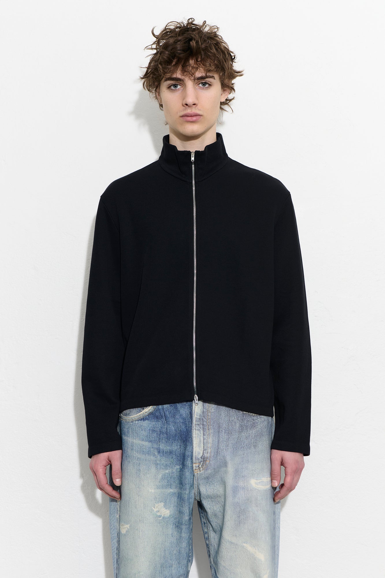 OUR LEGACY SHRUNKEN FULL ZIP Black Athletic Rib