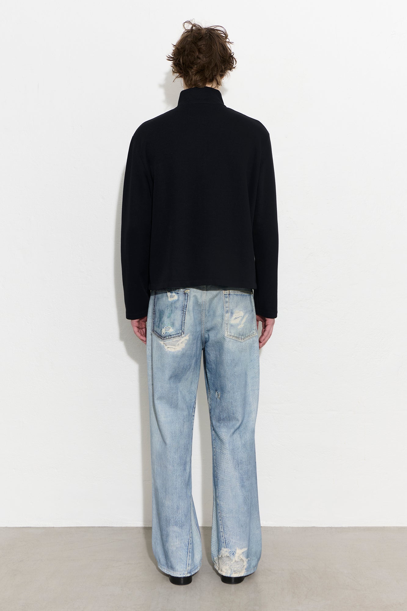 OUR LEGACY SHRUNKEN FULL ZIP Black Athletic Rib