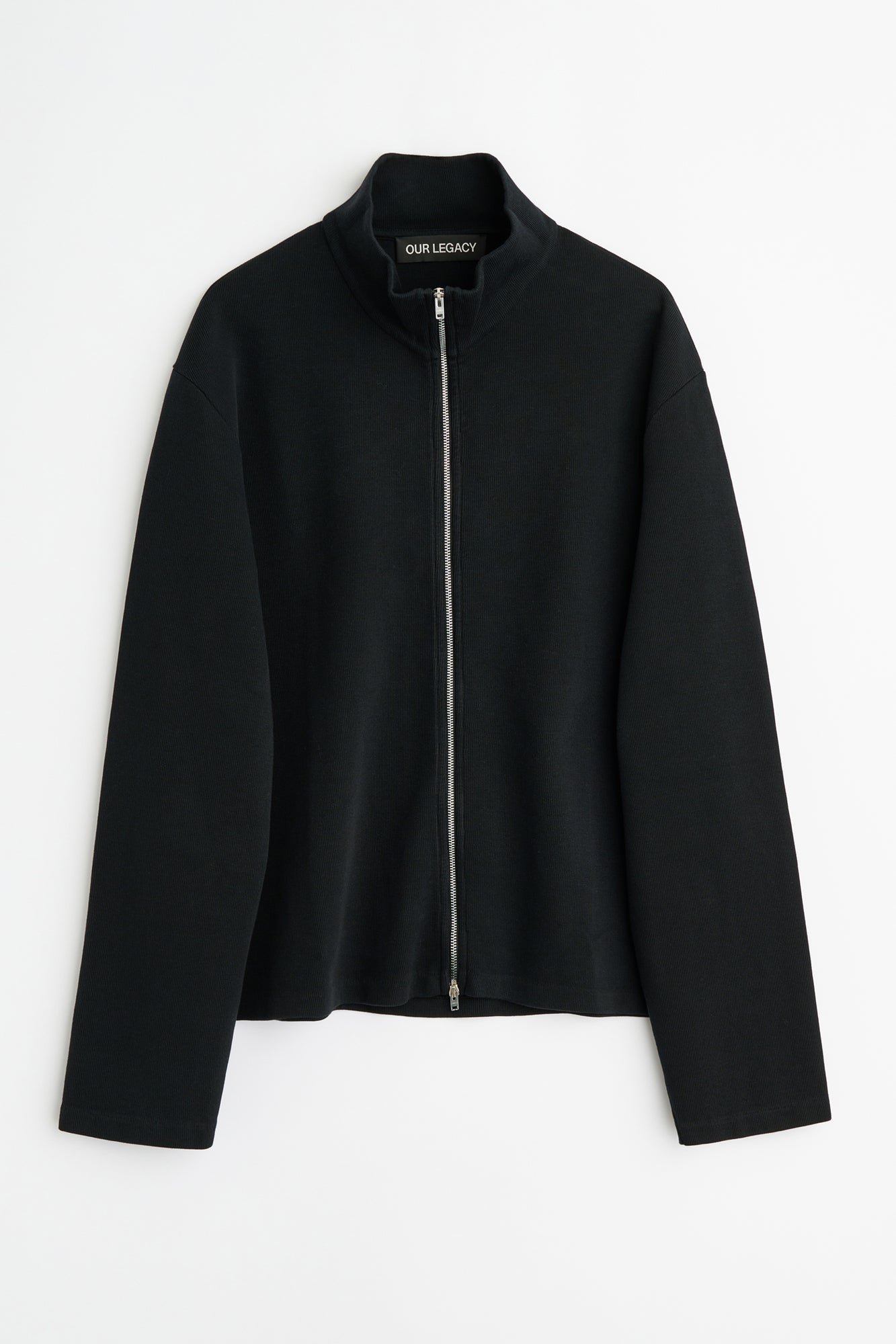 OUR LEGACY SHRUNKEN FULL ZIP Black Athletic Rib