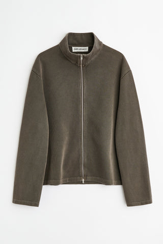 OUR LEGACY SHRUNKEN FULLZIP Worn Graphite Athletic Rib