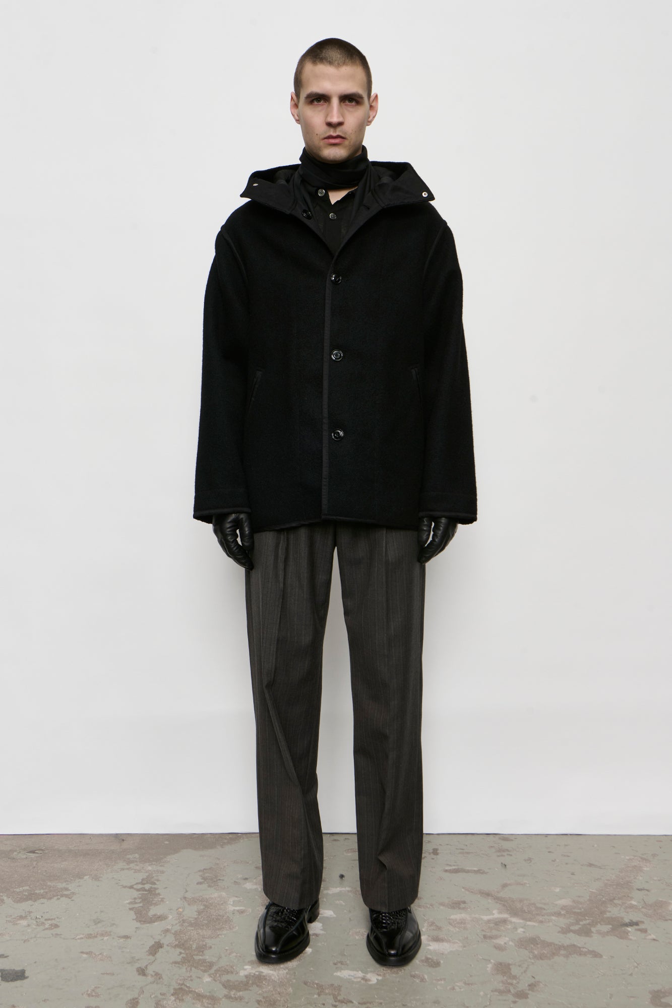 OUR LEGACY LINER JACKET Black Stamped Wool