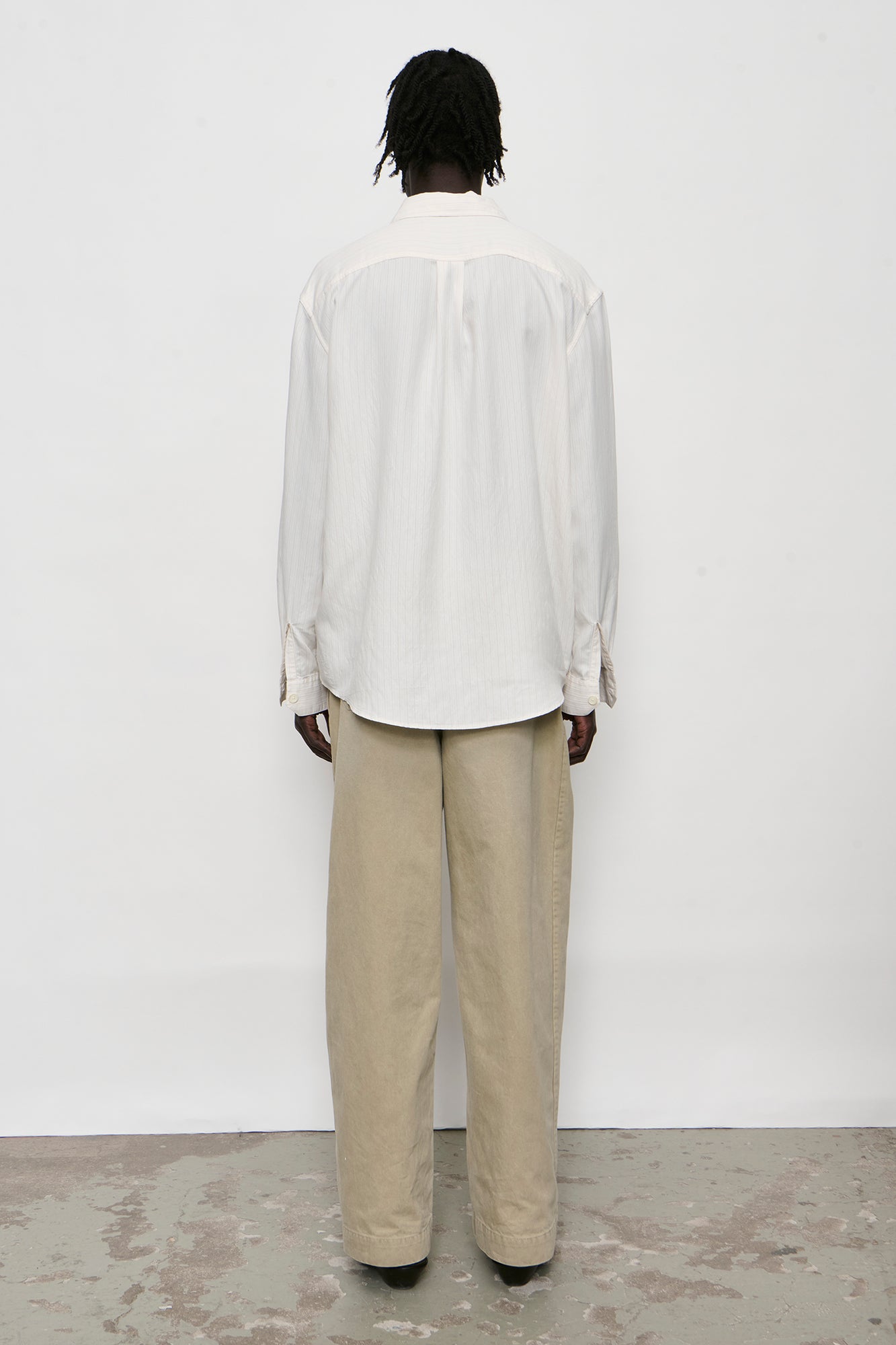 Our legacy BEYOND SHIRT Cream Stripe Ceremony Viscose