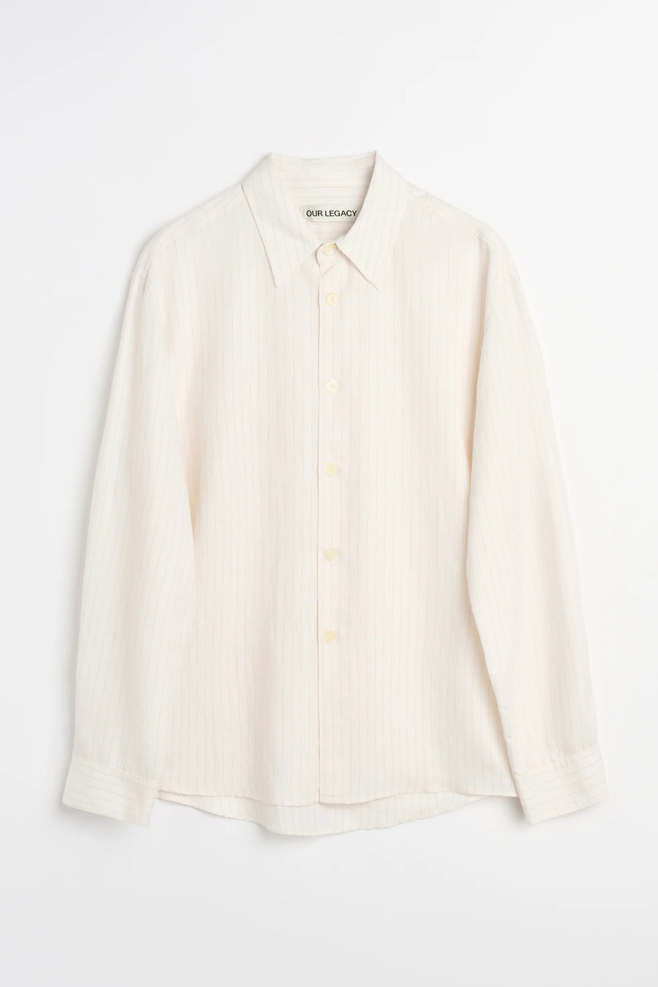 Our legacy BEYOND SHIRT Cream Stripe Ceremony Viscose