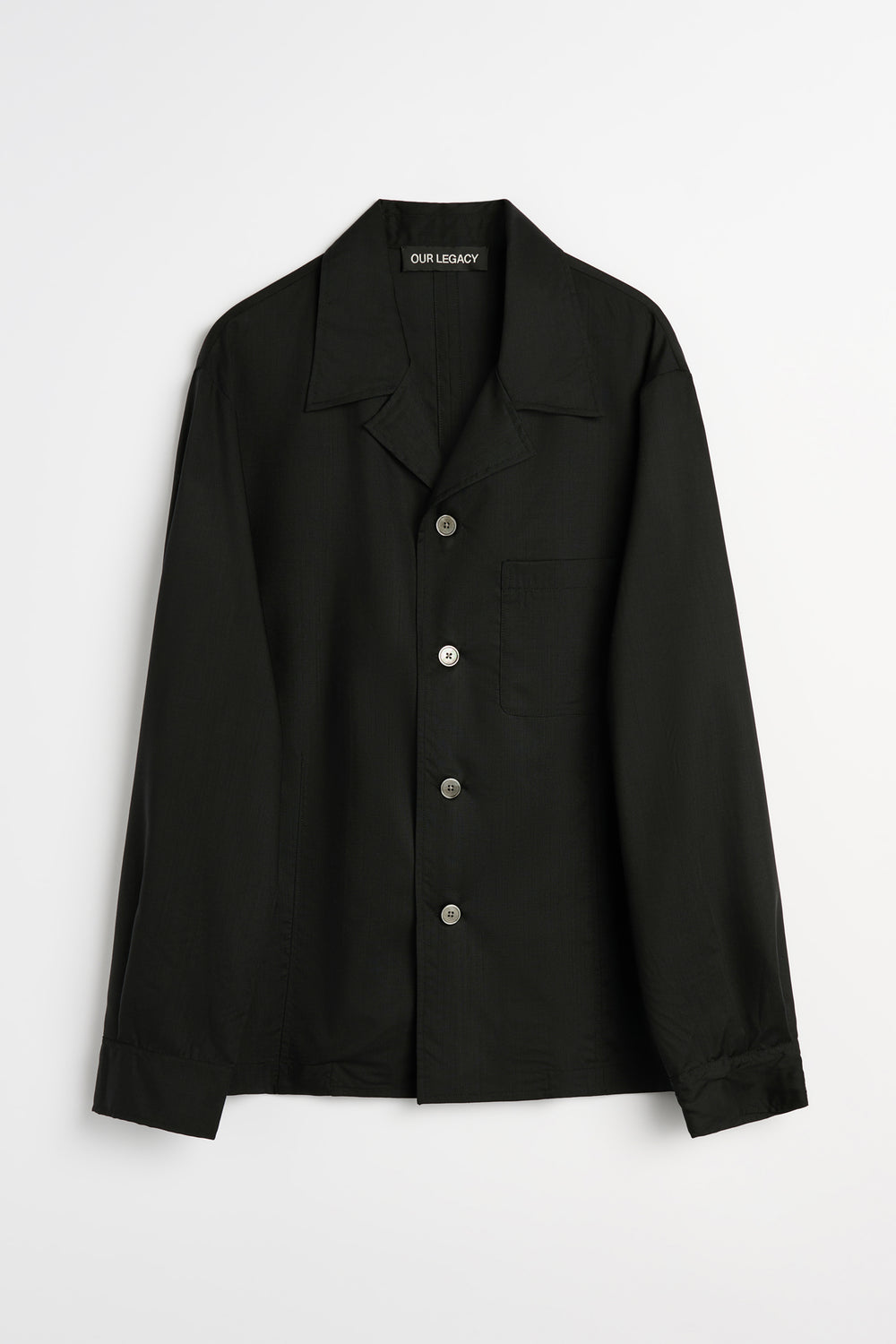 OUR LEGACY PRIAVTE SHIRT Void Black Veil Wool