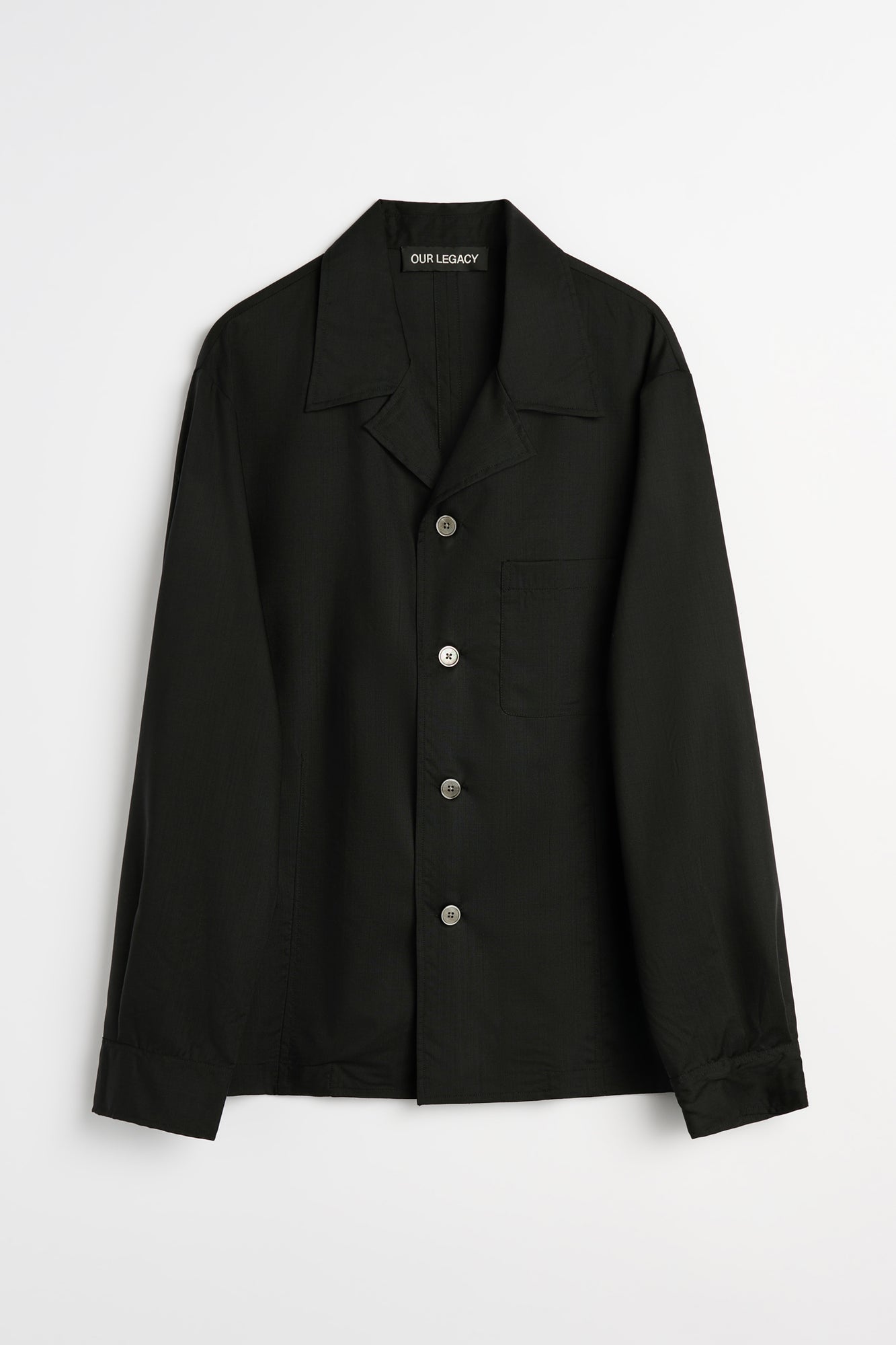 OUR LEGACY PRIAVTE SHIRT Void Black Veil Wool