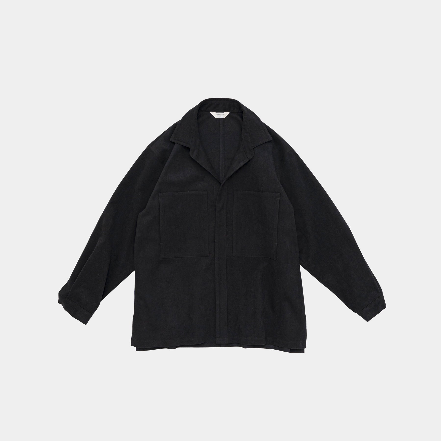 Still By hand Synthetic leather over shirt black