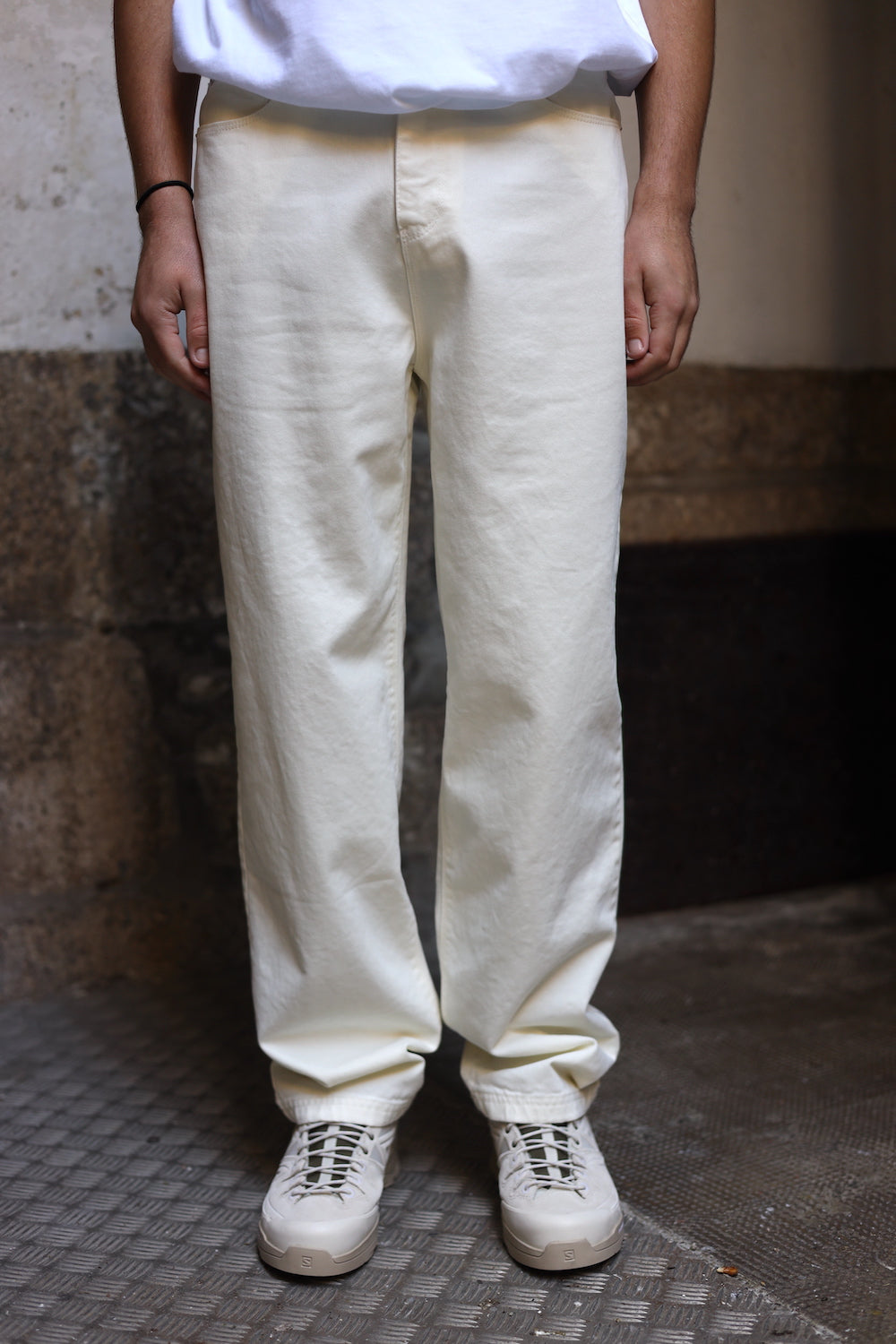 ARTE EMBROIDERY PANTS WHITE