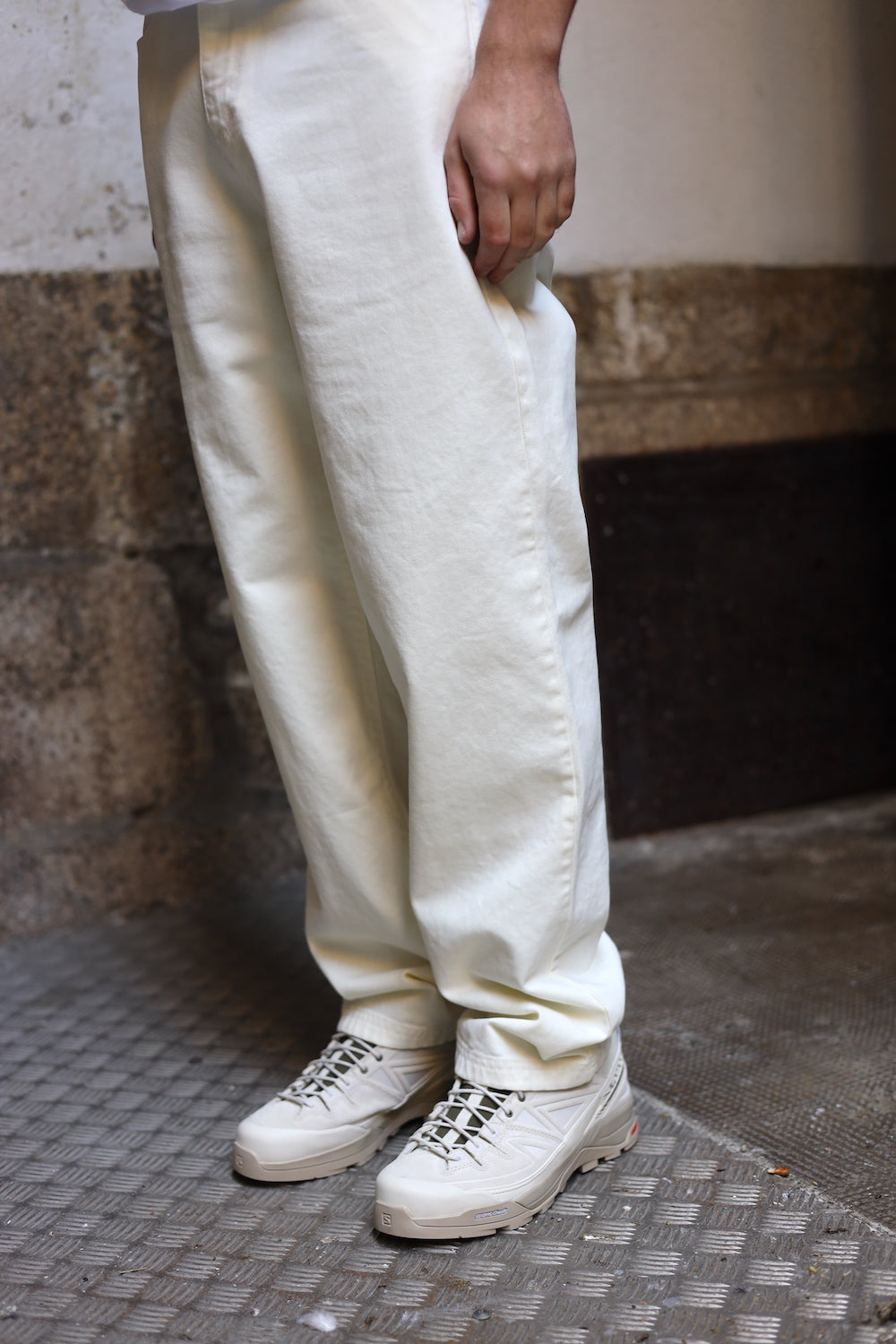 ARTE EMBROIDERY PANTS WHITE