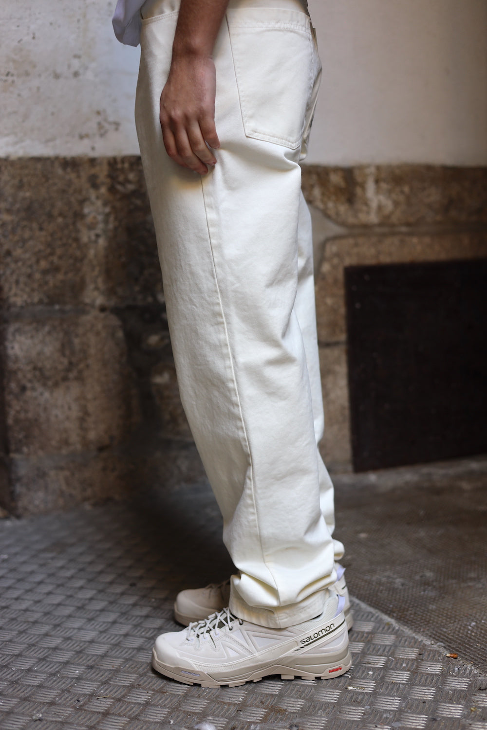 ARTE EMBROIDERY PANTS WHITE