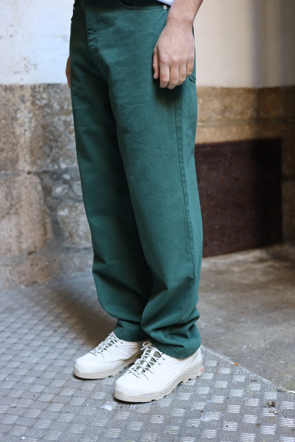 ARTE EMBROIDERY PANTS GREEN