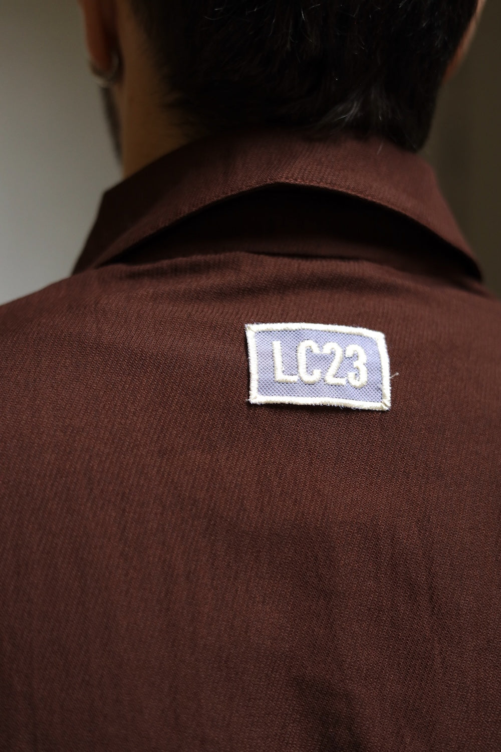 LC23 NYLON LINEN OVERSHIRT BROWN