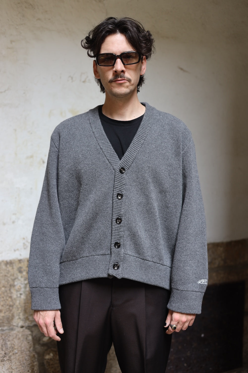 LC23 Cardigan Sweater Grey