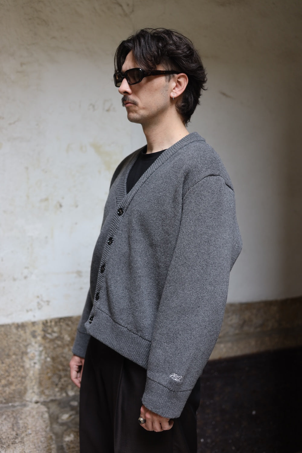 LC23 Cardigan Sweater Grey