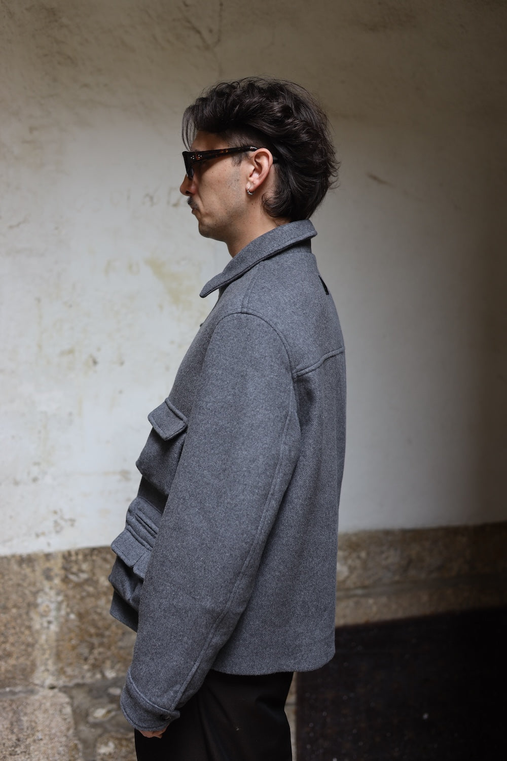 LC23 Multipocket Cloth Jacket Grey