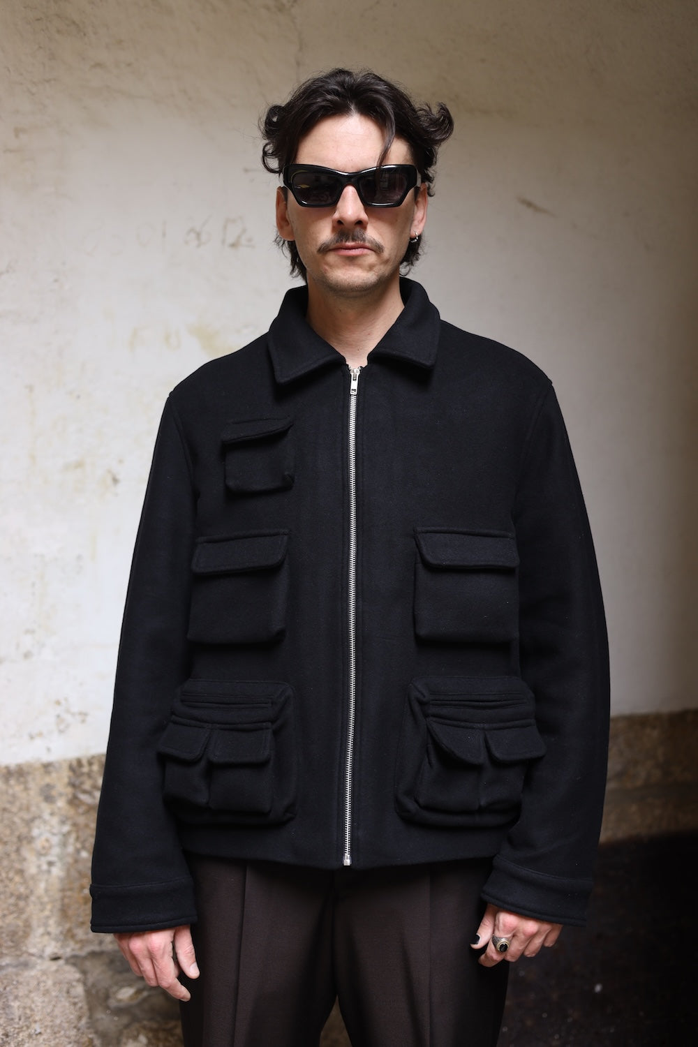 LC23 Multipocket Cloth Jacket BLACK