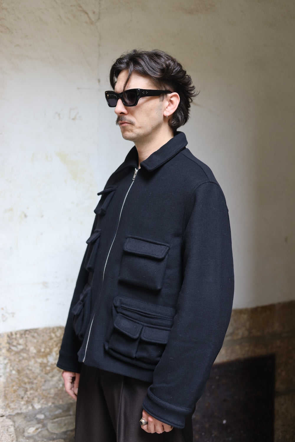 LC23 Multipocket Cloth Jacket BLACK