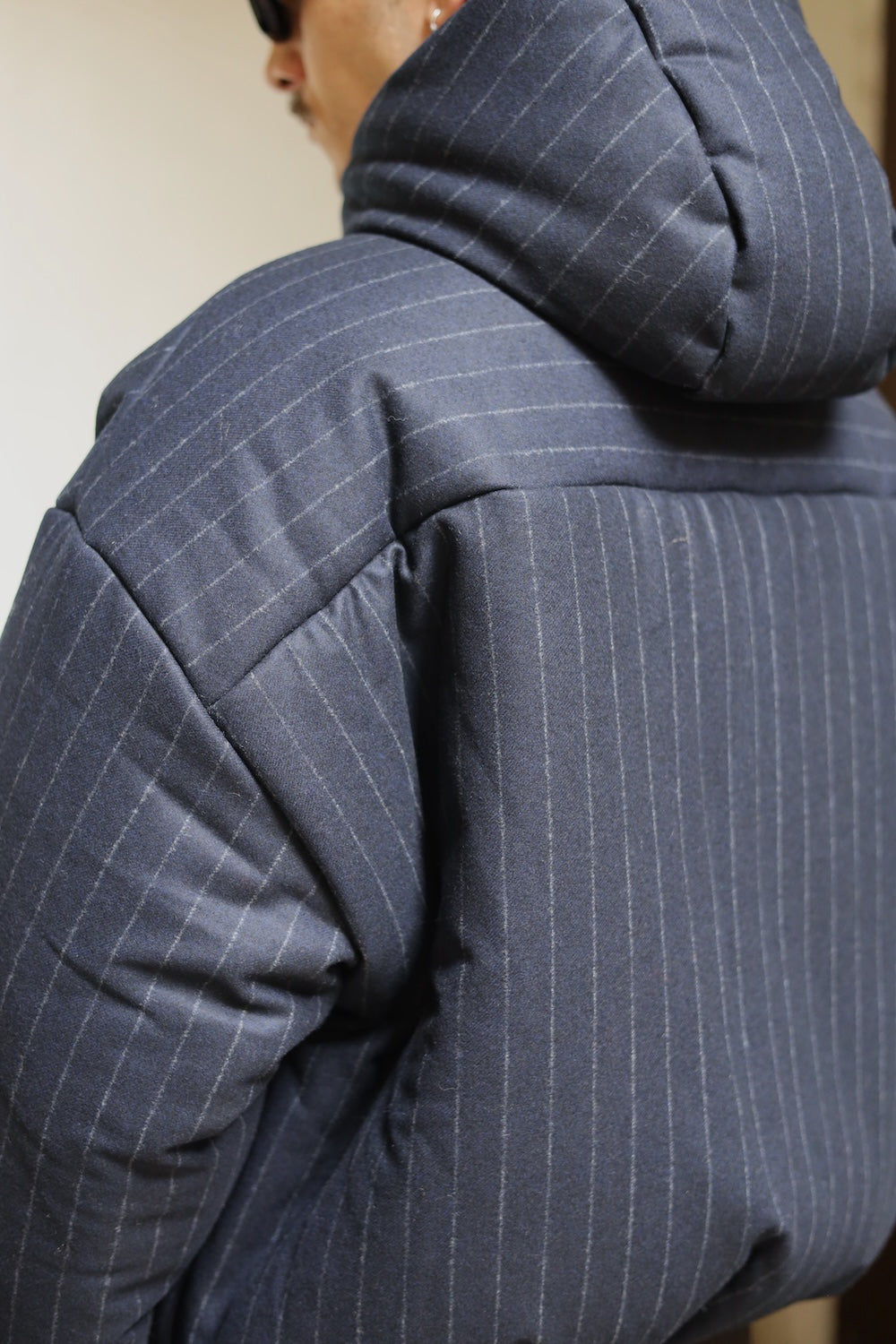 LC23 Gessato Flannel down jacket