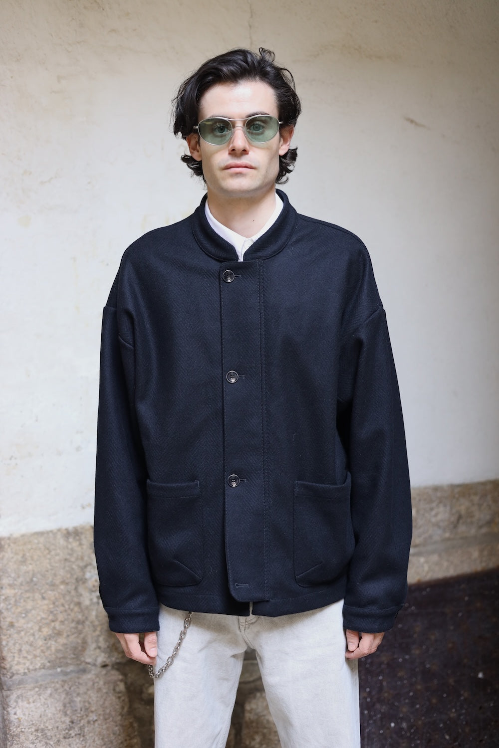 AKOG JASPAL JACKET MIDNIGHT HERRINGBONE