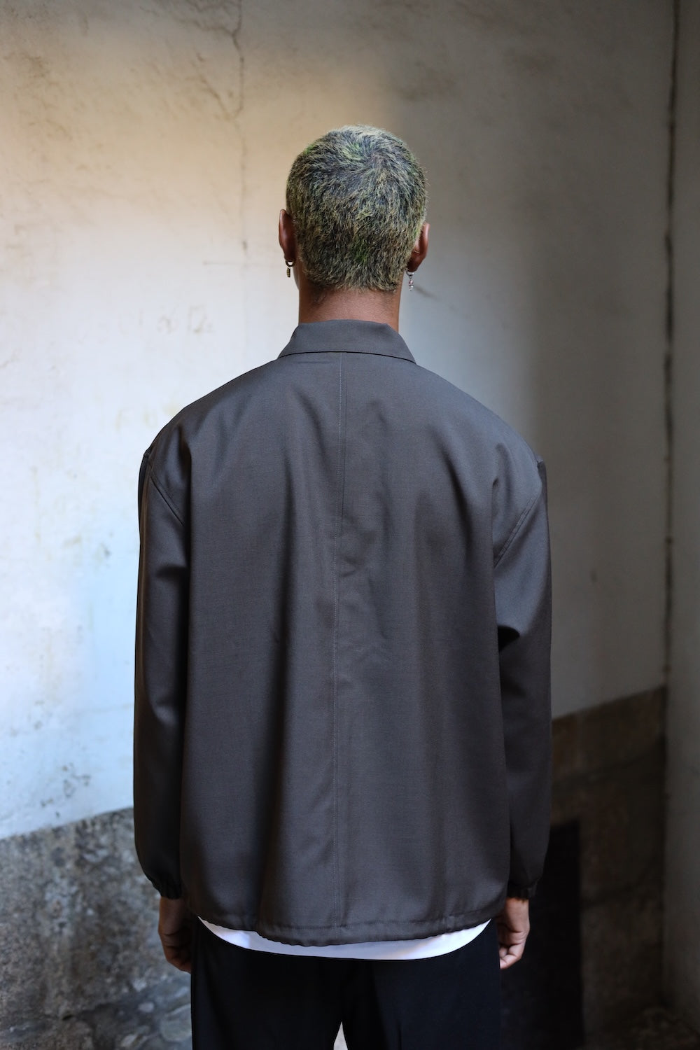 Still By Hand Double pocket shirt jacket Dark brown