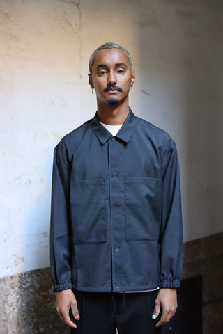 Still By Hand Double pocket shirt jacket Charcoal
