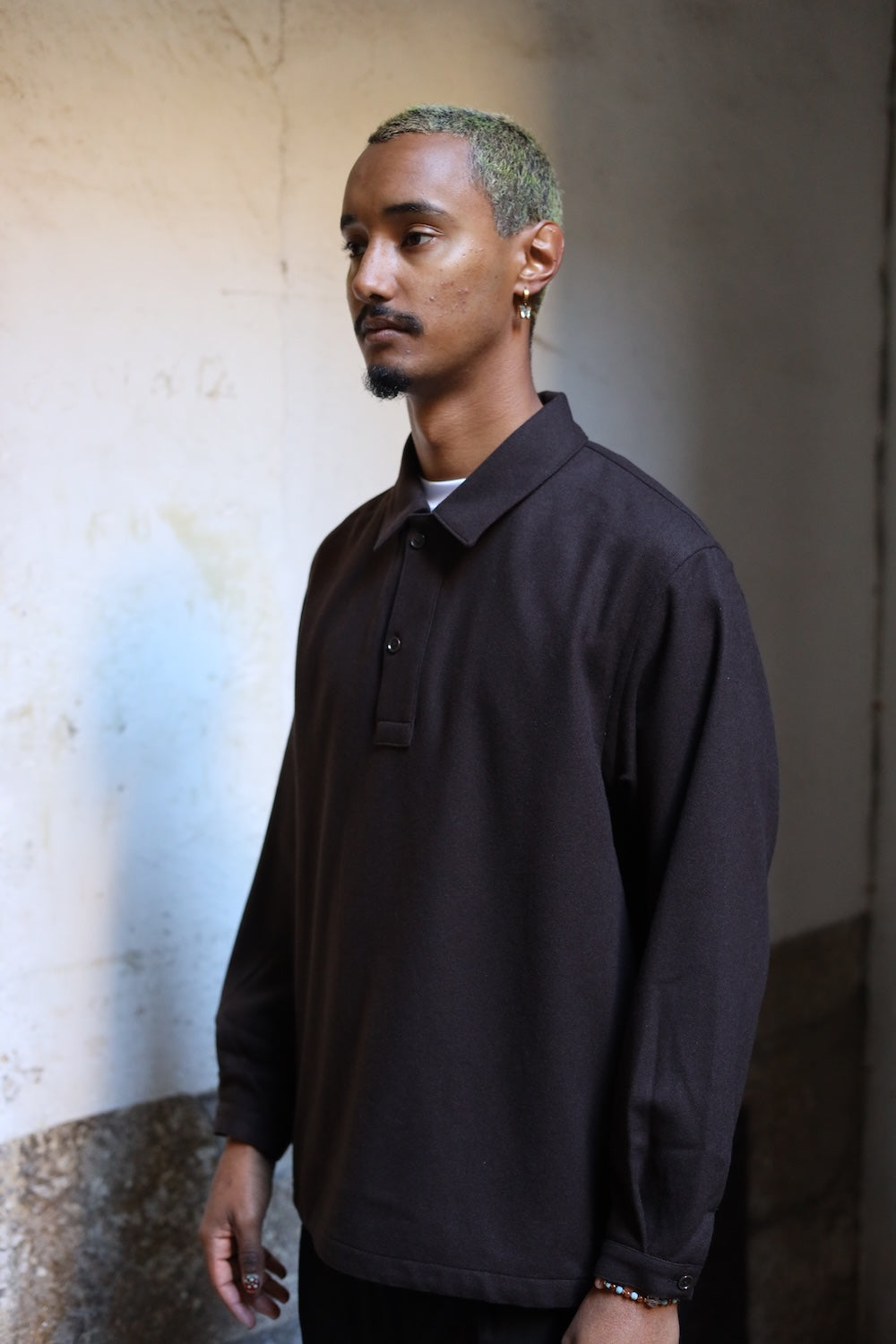 Still By Hand W/N pullover shirt Brown