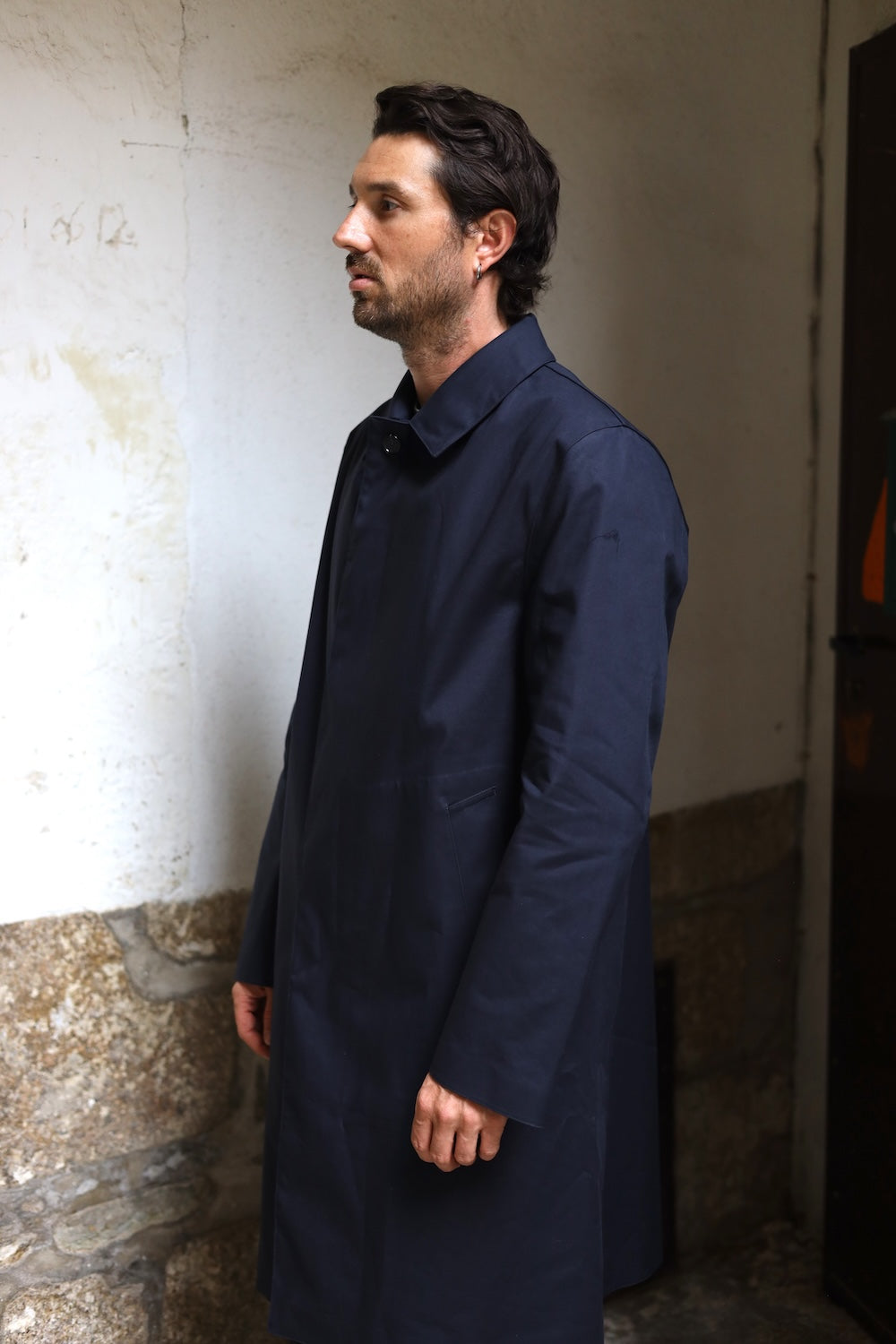 Mackintosh Dunkeld Raintec® 3/4 Length Coat Navy
