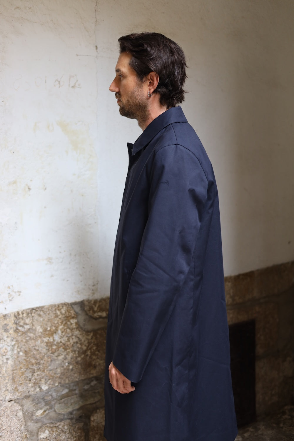 Mackintosh Dunkeld Raintec® 3/4 Length Coat Navy