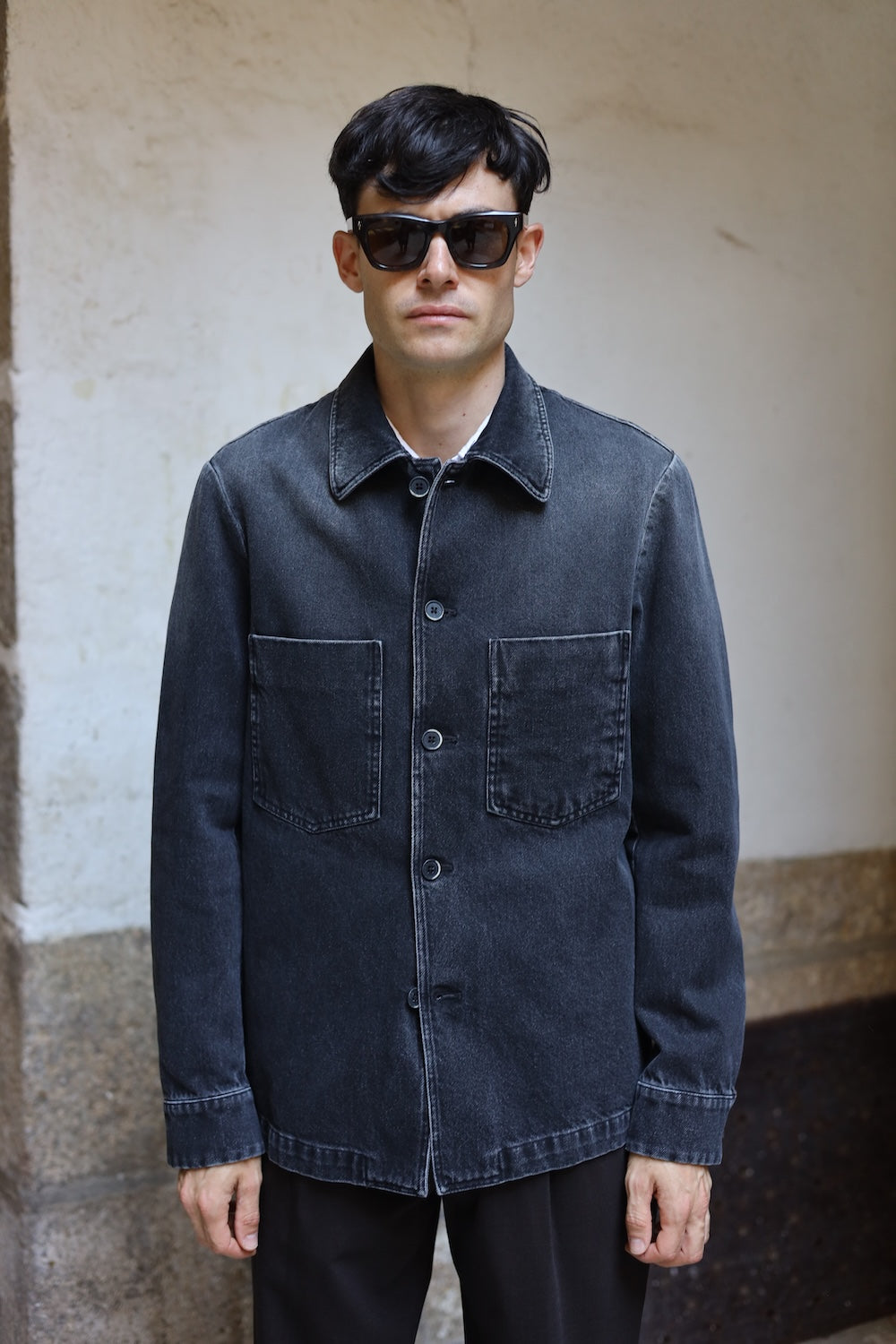 Barena Overshirt Fio Stonewash black