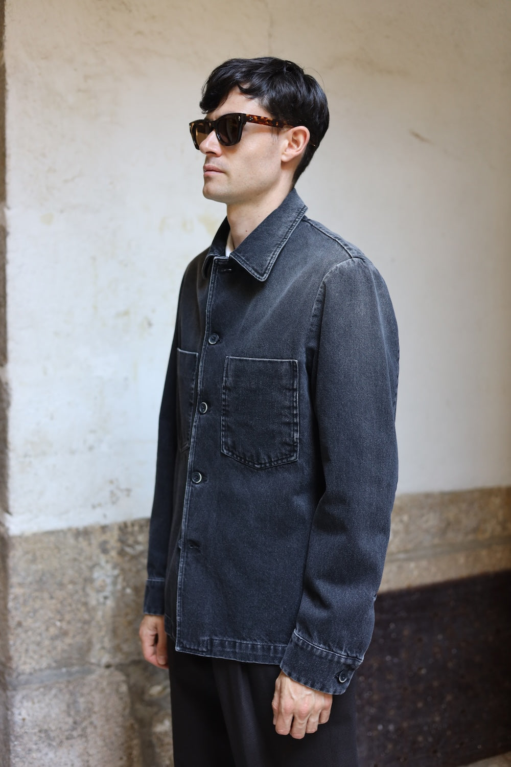 Barena Overshirt Fio Stonewash black