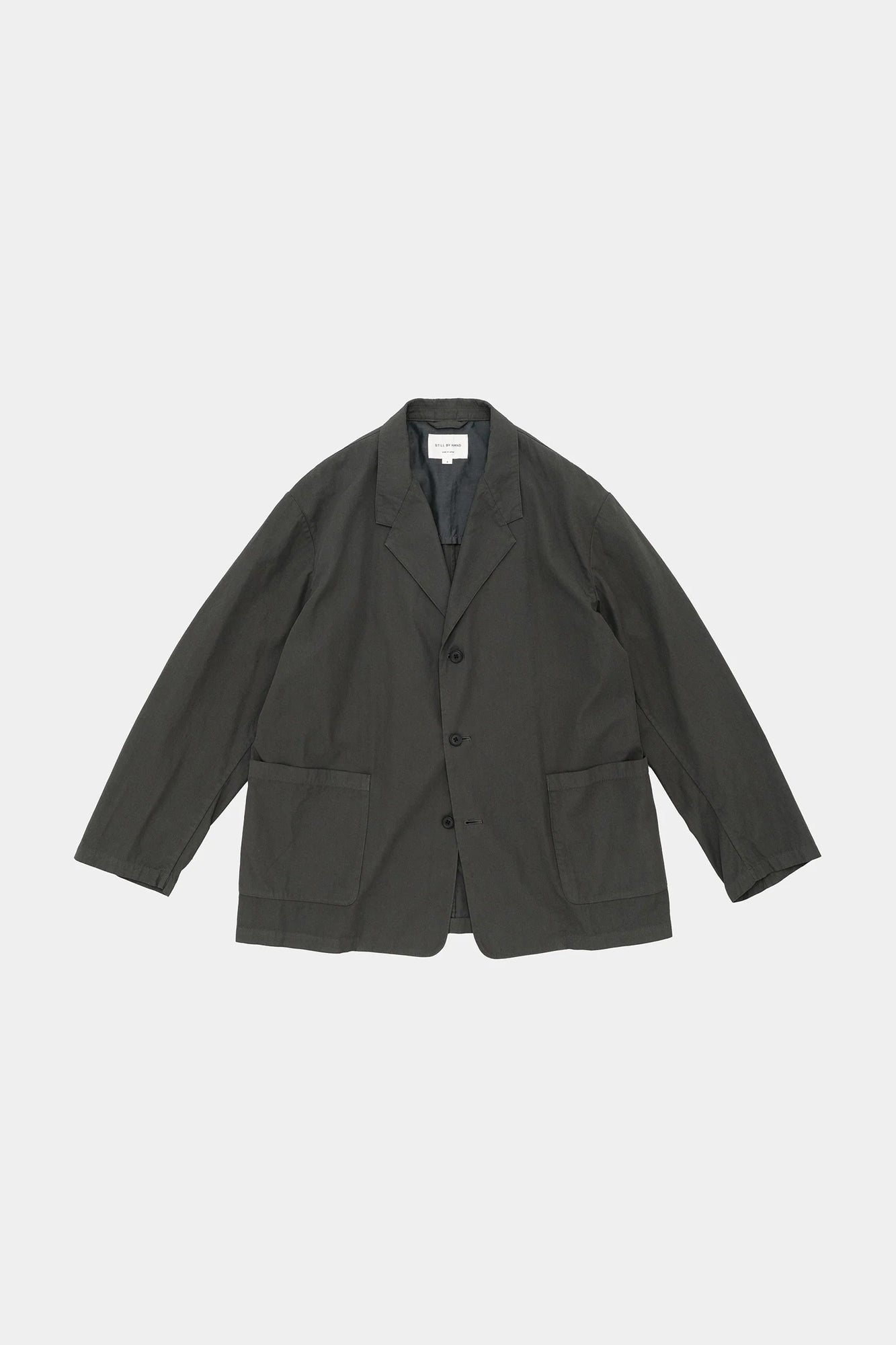 STill By Hand Garment-dye 3B jacket dark olive