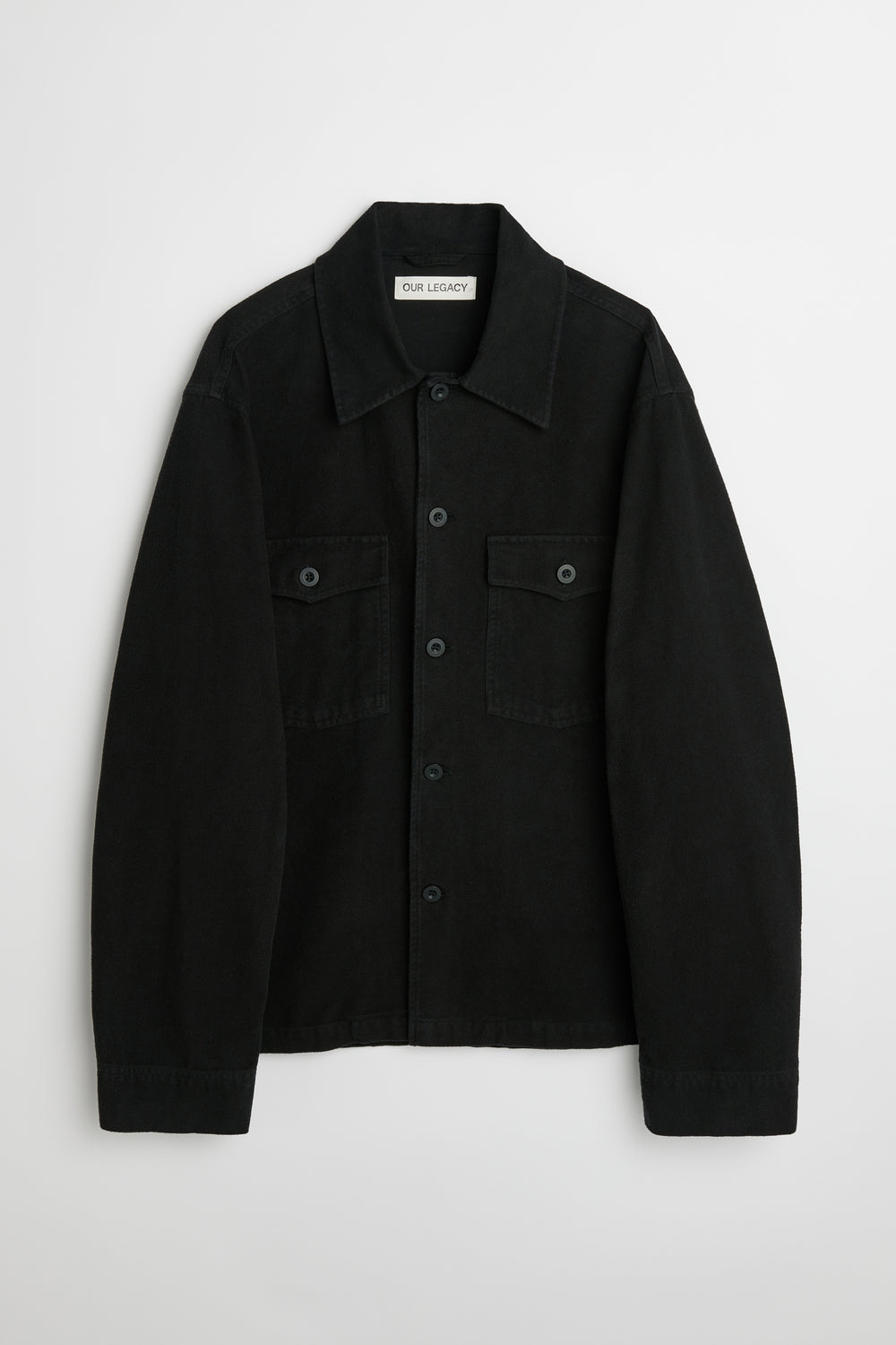 OUR LEGACY EVENING COACH JACKET, Black Brushed Cotton