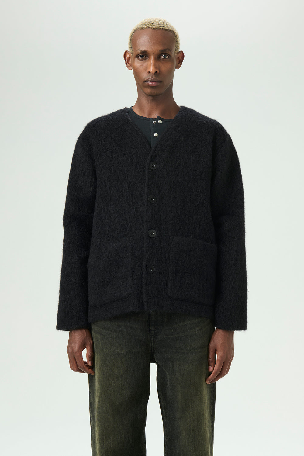 OUR LEGACY CARDIGAN BLACK MOHAIR