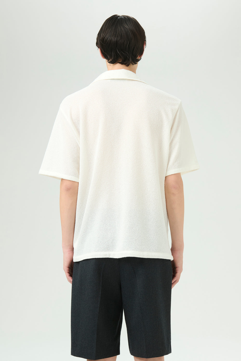 OUR LEGACY BOX SHIRT SHORTSLEEVE, White Bouclé