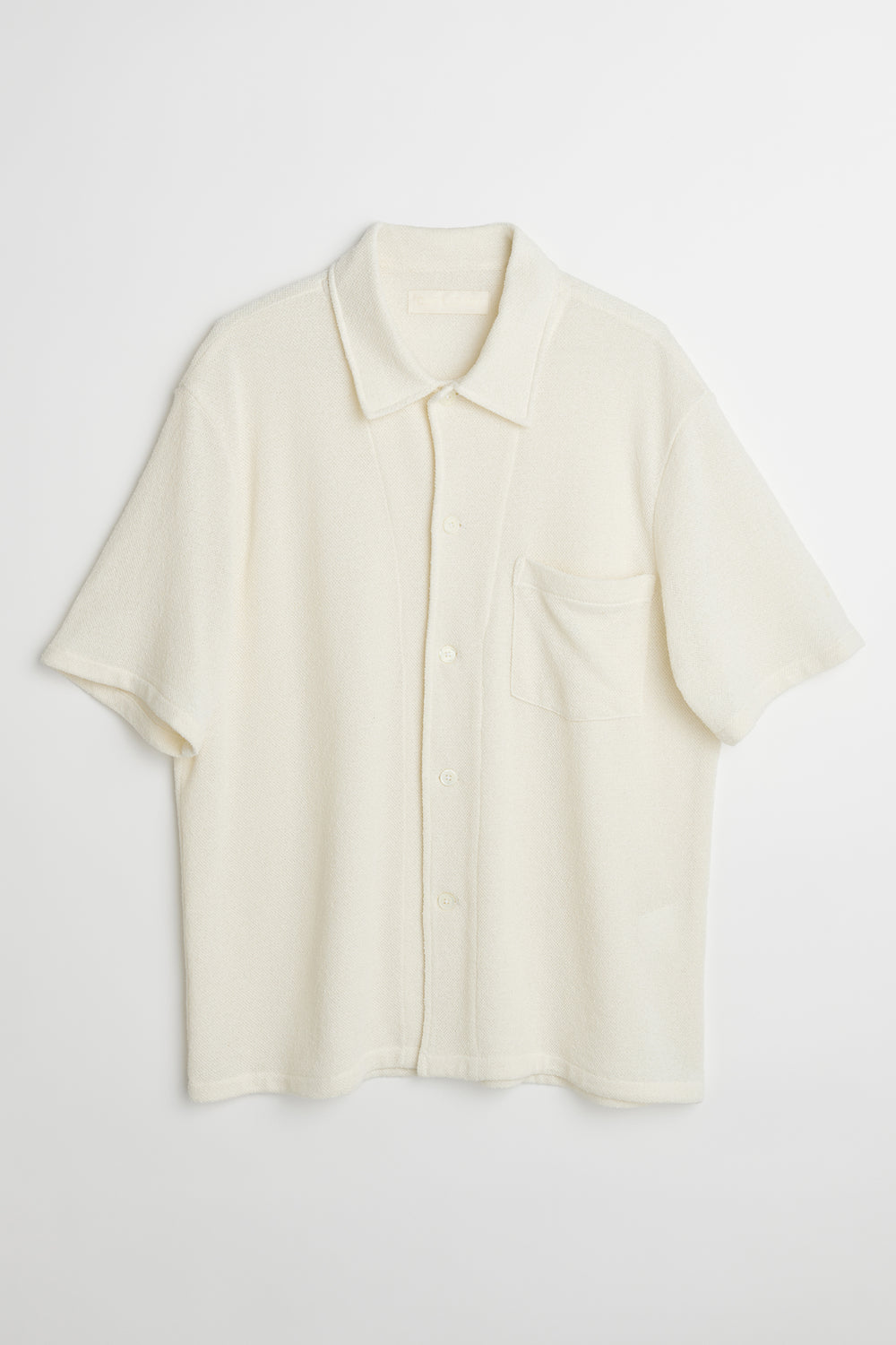 OUR LEGACY BOX SHIRT SHORTSLEEVE, White Bouclé