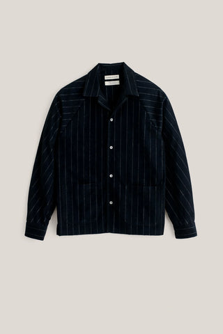 AKOG SONGINO SHIRT NAVY PINSTRIPE CORDUROY