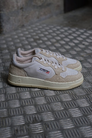 White and beige autry sneakers