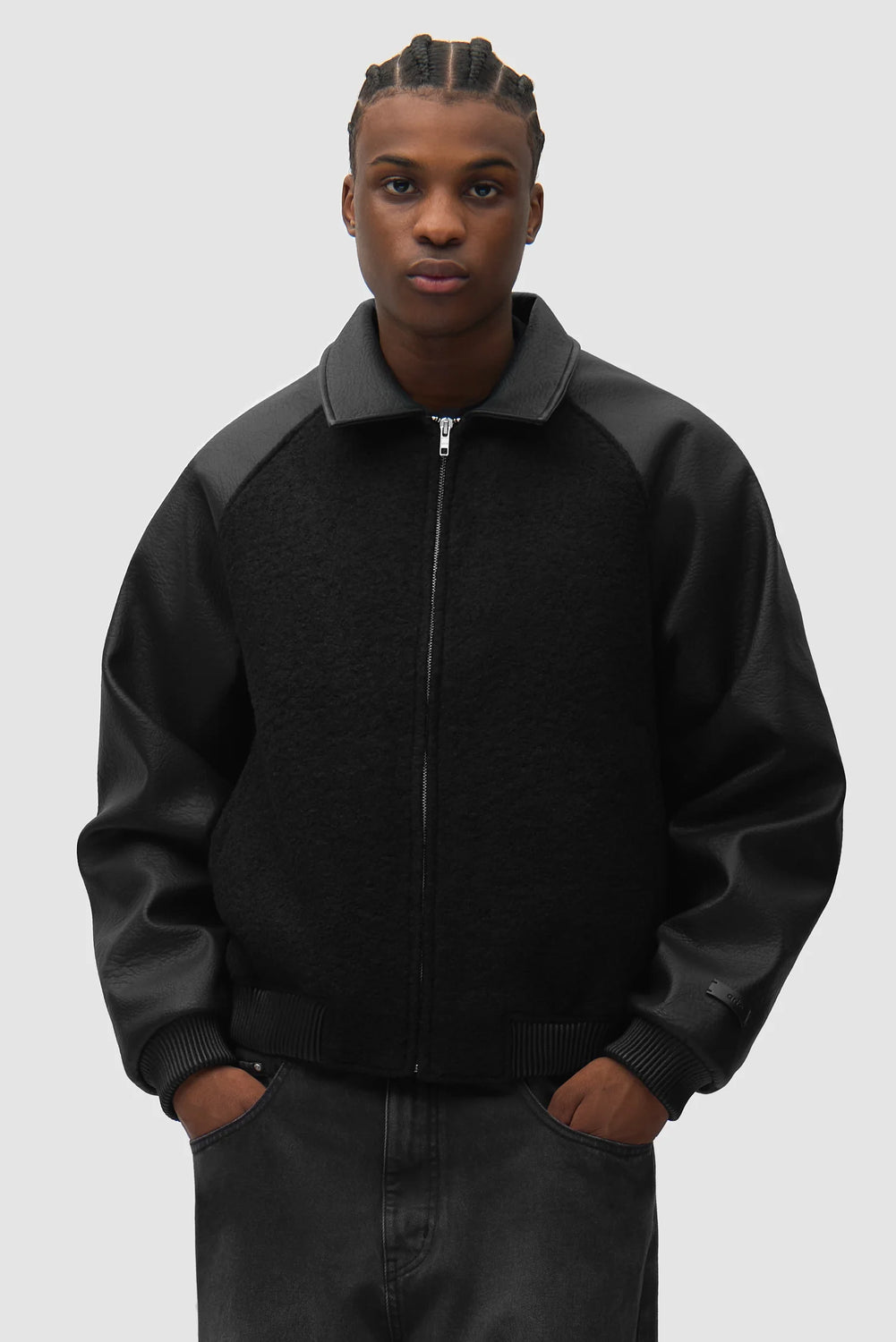 Arte Antwerp Leather Varsity Jacket