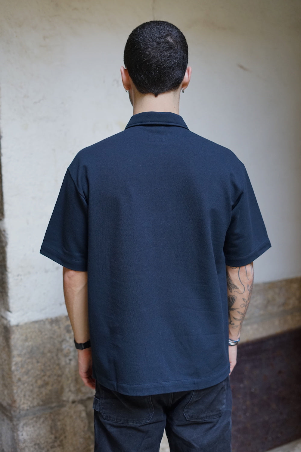 Arpenteur Wide Collar Shirt Navy