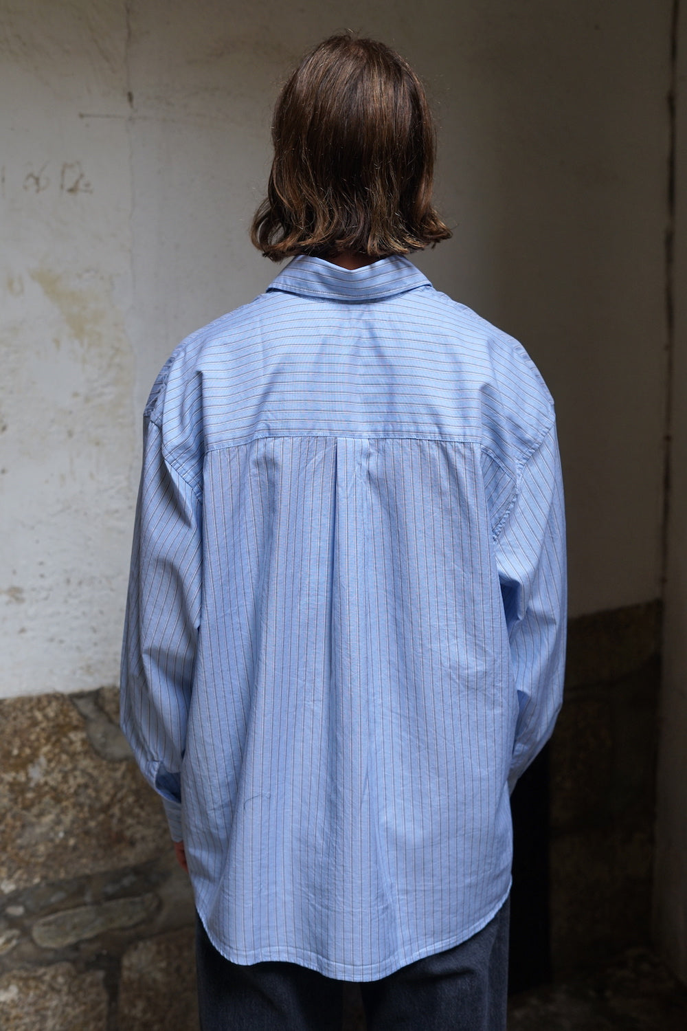 OUR LEGACY BORROWED SHIRT BIG DADDY STRIPE OXFORD