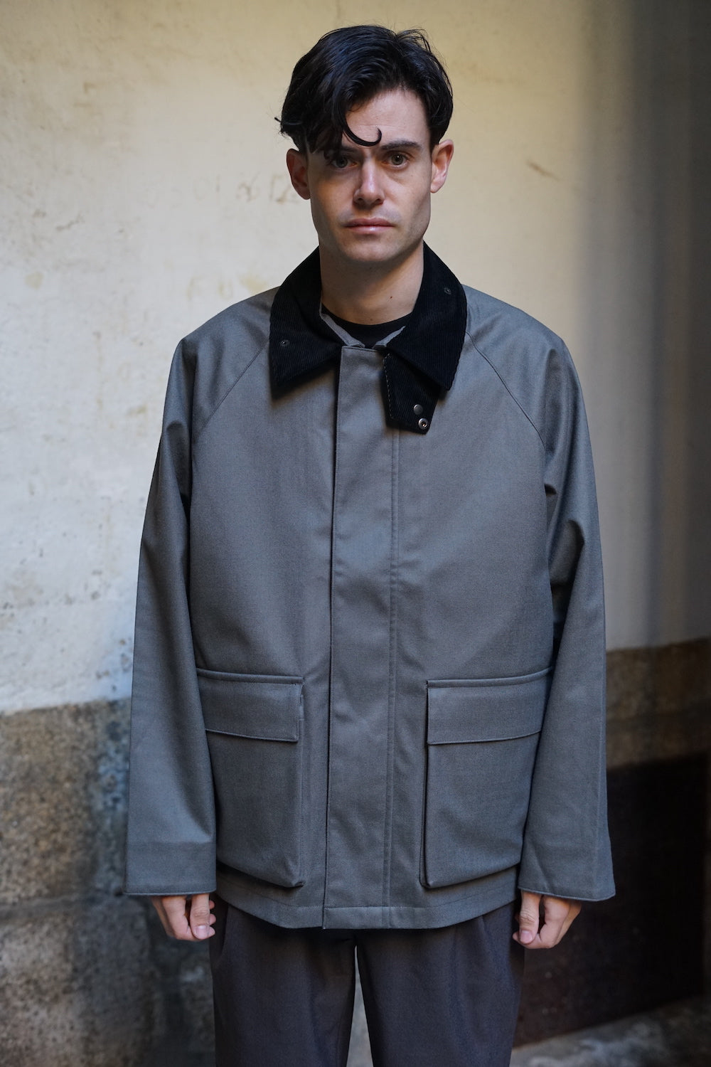 STILL BY HAND 3 LAYER FIELD JACKET GREIGE