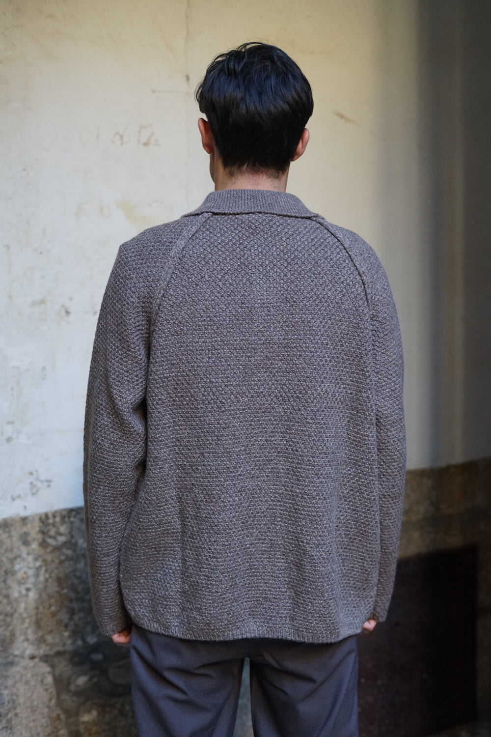 STILL BY HAND 5G KNITTED BLOUSON GREIGE